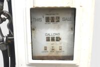 GILBARCO: A c1950s-1960s Gilbert & Barker Gilbarco Model CMS Petrol Bowser measures approx 180cm high - 11