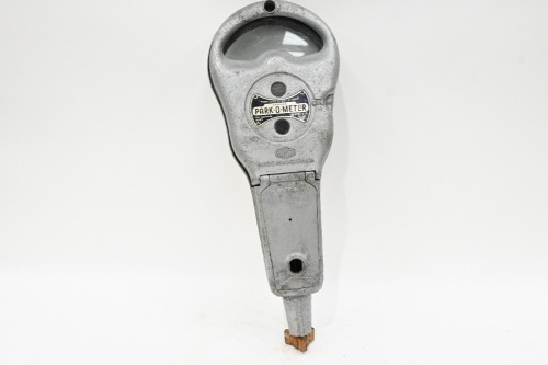 PARK-O-METER: A circa 1950s Rowco-Venner Park-O-Meter, no internals, 52cm high, 19cm width