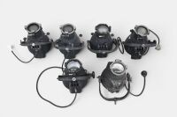STUDIO LIGHTS: A group of six mid-century Stand Electric studio lights, approx 29cm long each