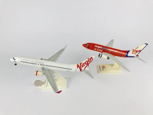 VIRGIN: 2 models (longest 30cm): A 1:130 scale Virgin Blue 737-700 resin model, registration 'VH-VBA' and A 1:130 scale Virgin Australia 737-800 resin model, registration ' VH-YIA'