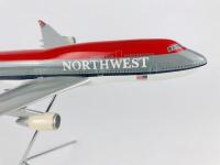 NORTHWEST BOEING 747: A 1:200 scale (35cm long) plastic model on metal stand. - 3