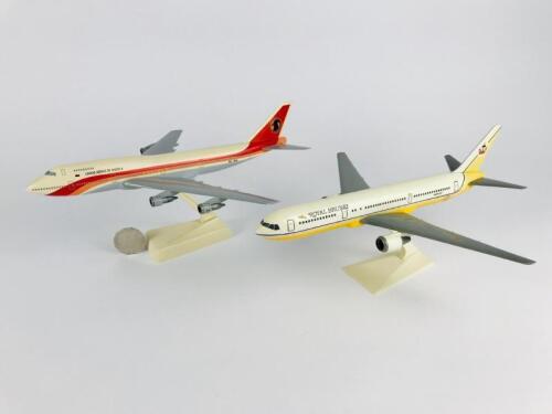 ANGOLA AND ROYAL BRUNEI AIRLINES: 2 models (longest 28cm): A 1:200 scale Angola Airlines 747-200 plastic model, registration 'D2-TEA' and A 1:200 scale Royal Brunei Boeing 767-300 plastic model.