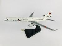 JAPAN AIRLINES MD11: A 1:50 scale (43cm long) wooden model, registration 'JA8580'.