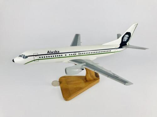 ALASKA AIRLINES BOEING 737: A 1:50 scale (43cm long) wooden model.