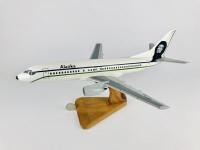 ALASKA AIRLINES BOEING 737: A 1:50 scale (43cm long) wooden model.