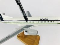 ALASKA AIRLINES BOEING 737: A 1:50 scale (43cm long) wooden model. - 3