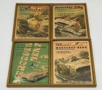 MERCEDES-BENZ: A group of four framed prints depicting Mercedes-Benz racing cars of the 1930s and 1950s, 23cm x 32cm - 2