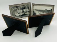 FERRARI: A group of four framed black and white photographs of the 250 GT SWB Competition Berlinetta racing in period, 27cm x 21cm - 3