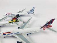 BRITISH AIRWAYS BOEING 747: Three models (17cm long): A 1:400 scale metal model, 'The Netherlands' registration 'G-CIVN', A 1:400 scale metal model 'Southern Africa', registration 'G-BNLO' and A 1:400 scale metal model 'Scotland', registration 'G-CIVO'. - 3