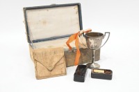 WWII: A group of Japanese WWII-related items, including an archery trophy