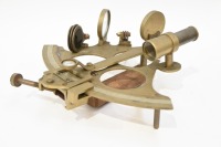 MARITIME: Two maritime items including a brass sextant and copper ships lamp - 2
