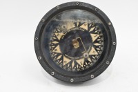 SHIP COMPASS: A Mig Control Wood Freeman Autopilot ships compass, serial number 78-0316, diameter overall 16cm - 2