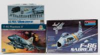 US AVIATION / MILITARY: Three US aviation & military model kits