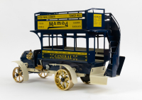 MILLENNIUM BUS: A limited edition (142/250) Mamod Millennium Bus working steam model MB1 in blue, within box, as new condition, 47cm long - 6