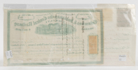 RAILWAY STOCK CERTIFICATE: A USA c1866 Columbus & Indianapolis Central Railway stock certificate in the sum of $50 - 2