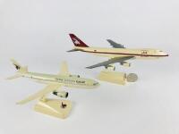 QATAR: Two models (longest 28cm): A 1:200 scale Boeing 747-200 plastic model and A 1:200 scale Airbus A300-600 plastic model.