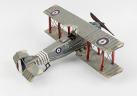 RAF: A large Boyle tinplate RAF bi-plane model, wingspan 50cm, fuselage length 40cm - 3