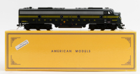 PENNSYLVANIA RAILROAD: An American Models S scale (1:64) Pennsylvania E8 diesel locomotive in dark green livery, A1A - A1A wheel configuration, in original box