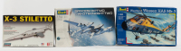MODEL KITS: Three model kits of various aviation variants