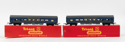TRI-ANG: Two c1960s Tri-ang HO / OO scale 'Transcontinental' passenger coaches (R444) in original boxes