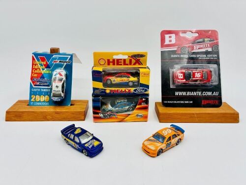 V8 SUPERCARS: A group of six 1:64 models from Biante, Matchbox, Hotwheels and Classic Carlectables of Commodore and Falcon V8 Supercars [Location:Sydney]