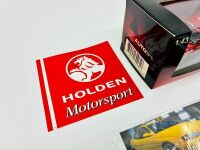 HOLDEN MONARO: A 1:43 scale Autoart model of the Holden Monaro CV8 driven by Peter Brock in the 2002 Targa Tasmania, limited edition 0455/5000, complete with original packaging and certificate of authenticity, together with a group of Holden stickers [Loc - 7