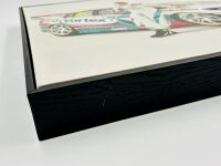 CRAIG LOWNDES: A framed photo featuring Craig Lowndes and his #888 Team Vortex VF Commodore from the 2017 Supercars season, 51.5cm high, 61.5cm wide [Location: Sydney] - 4