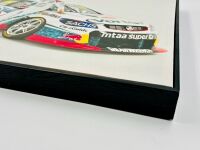 CRAIG LOWNDES: A framed photo featuring Craig Lowndes and his #888 Team Vortex VF Commodore from the 2017 Supercars season, 51.5cm high, 61.5cm wide [Location: Sydney] - 5