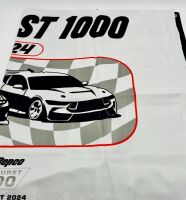 BATHURST: A large group of Bathurst memorabilia including a flag from the 2024 race, a commemorative coin celebrating 50 years of the Bathurst 1000. a 60th anniversary tin sign and a group of race programmes and stickers [Location: Sydney] - 4