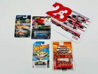 NISSAN: Three Hot Wheels 1:64 scale Nissan models together with a Muscle Machines 1:64 scale model and a group of Nismo flyers [Location: Sydney]