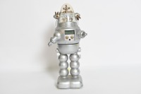 TOY ROBOTS: Three toy robots, includes two Robby the Robots, both 26cm high - 4