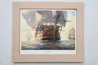 HMS VICTORY: A large limited edition print (458/850) Geoff Hunt 'Victory and Squadron in Light Airs' with COA - 2