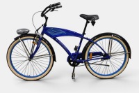BICYCLE: A modern Schwinn DX Sport adult bicycle, in retro 1940s / 1950s cruiser style, single gear with light fitted - 4