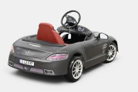 SLS: A plastic-bodied Mercedes SLS 197 children's pedal car made by TT Toys Toys of Italy, measures approximately 115cm long, 65cm wide, 49cm high - 4
