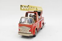 A circa 1970s/80s tinplate friction powered Fire Engine by Usagiya Toys (model no. 105), 27cm long - 5