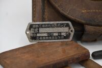 WWII: A collection of Japanese WWII personal items in a leather pouch, with unknown Japanese Military Item - 3