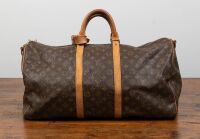 LOUIS VUITTON: A Louis Vuitton Keepall 55 Bandouli&egrave;re Monogram Canvas duffle bag, 55cm wide at base - 3