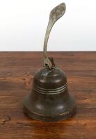 BELL: A brass ships bell, stamped 'Mister Jackson - December 1976', bell diameter 22cm, height 22cm - 3