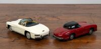 MERCEDES: Two circa 1950s Japanese Mercedes-Benz 300SL friction tin toys, largest 20cm long - 2