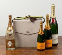 CHAMPAGNE: Five champagne display items, empty for display