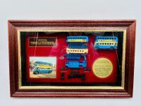 MATCHBOX: A framed display featuring a disassembled Leyland Titan TDI, limited edtion no. 03463 [Location: Sydney]