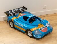 PORSCHE: A large circa 1980s plastic Porsche 956 / 962 pedal car in race livery, 115cm long