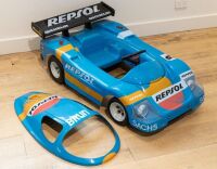 PORSCHE: A large circa 1980s plastic Porsche 956 / 962 pedal car in race livery, 115cm long - 2