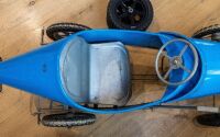 BUGATTI: A circa 1980s aluminum bodied pedal car, Ex-George Hetrel Como Gardens, approx 143cm long - 3