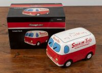 COIN BANK: A commemorative 'Snap-on Tools' ceramic coin bank, boxed, 21.5cm long