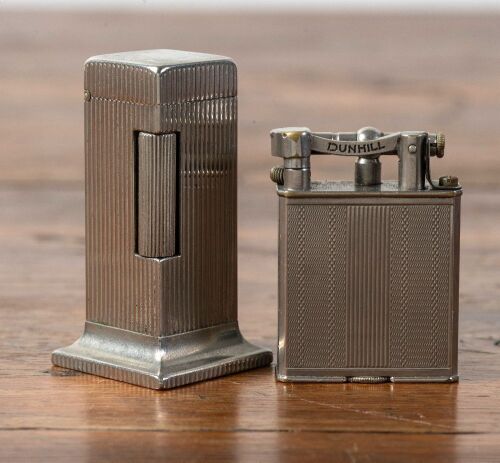 68 · DUNHILL: Two circa 1940s Dunhill lighters
