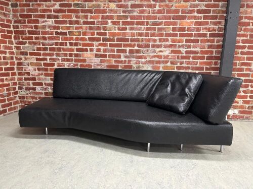 43 · FRANCESCO BINFARE: The 'Shark' sofa by Edra was designed by Francesco Binfaré, faux emu skin vinyl sofa, circa 2000, 240cm long