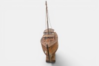 MODEL BOAT: A very large timber model boat, 120cm long, 115cm high overall - 2