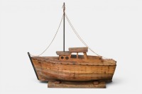 MODEL BOAT: A very large timber model boat, 120cm long, 115cm high overall - 3