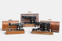 SEWING MACHINES: Three Singer sewing machines, two being model No.201K